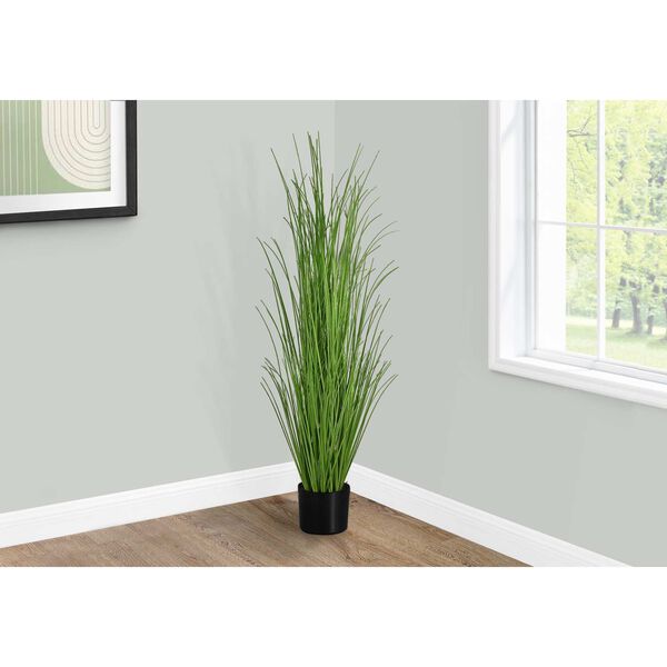 Black Green 47-Inch Grass Tree Indoor Floor Potted Real Touch Green Grass Artificial Plant, image 2
